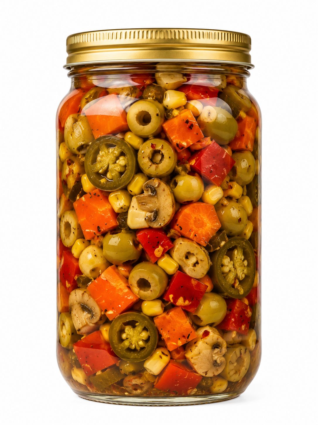 Spanish Spicy Pickles (Garlic-Free) ترشی اسپانیایی تند (بدون سیر)