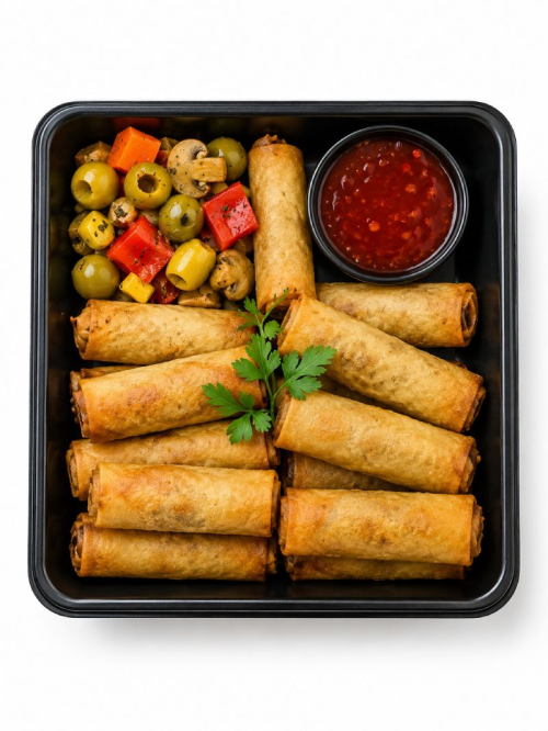 Homemade Spring Rolls (Chicken, Beef & Vegetable) اسپرینگ رول دست‌ساز (مرغ، گوشت و سبزیجات)