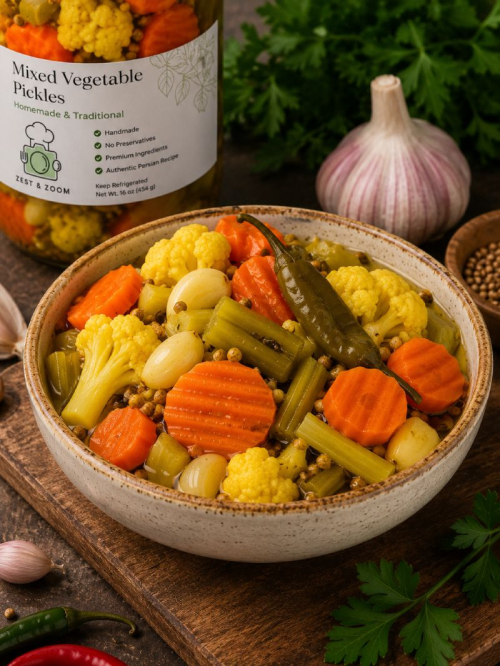 Traditional Mixed Vegetable Pickles ترشی مخلوط سنتی