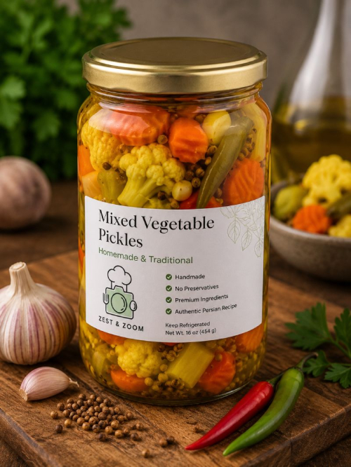 Traditional Mixed Vegetable Pickles ترشی مخلوط سنتی